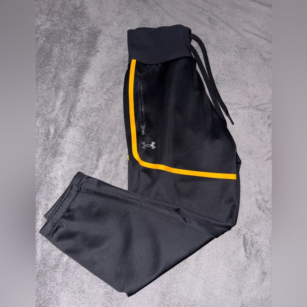 Under Armour Black Joggers with Yellow Trim